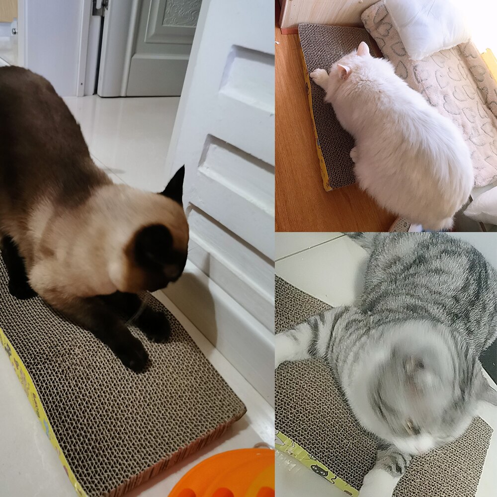 Slitstarkt kattpapper korrugerat papper liten kattskrapmatta sängmatta sällskapsdjur matta nagelslipare skydda möbler