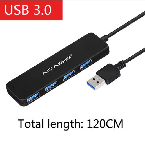 Acasis Usb Hub 3.0 Multi Usb 3.0 Hub Met Power Adapter 4 Port Usb Splitter Hub Usb 3,0 Voor Pc computer Accessoires Adapter #30: usb 3.0 hub 120cm