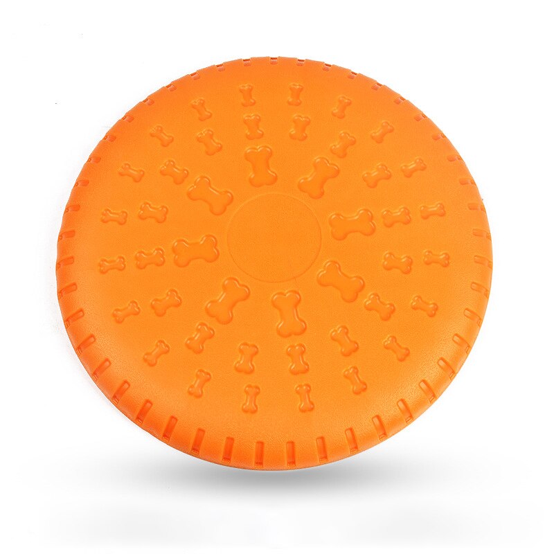 Benepaw Duurzaam Medium Grote Hond Flying Disc Nontoixc Drijvend Zachte Rubber Huisdier Speelgoed Flexibele Interactieve Catcher Tanden Reinigen: Oranje