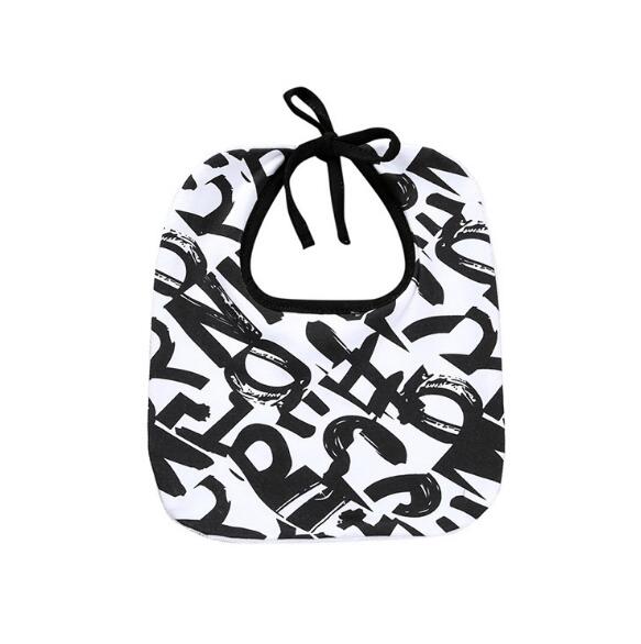 Baby hagesmæk sort og hvid lille barn babysaliva h... – Grandado