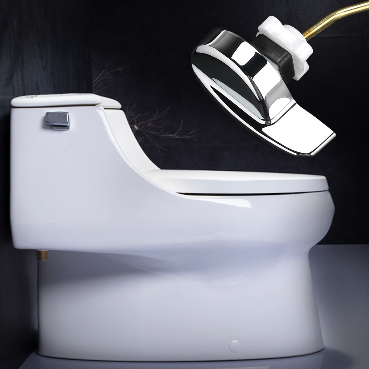 Vinkelmonteret sidemonteret toilethåndtag til toto kohler toilettankhåndtag toiletnøgle vandtank tilbehør badeværelsesværktøj