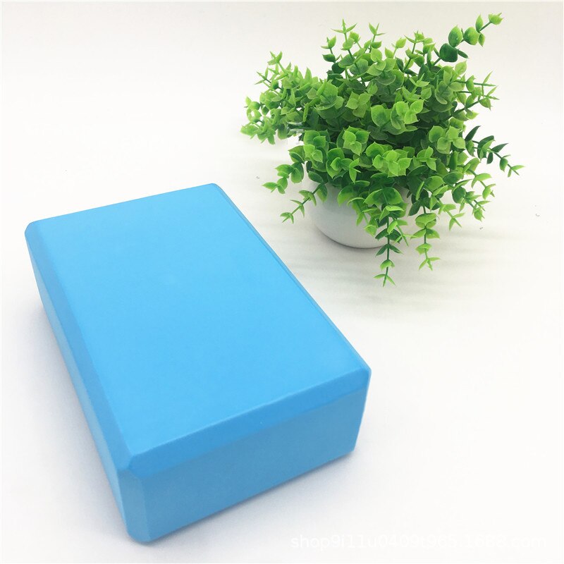 Belongwme eva yoga blokk skum murstein gym fitness pilates for trening fitness trening trening bodybuilding yoga bolster pute: Lyse blå
