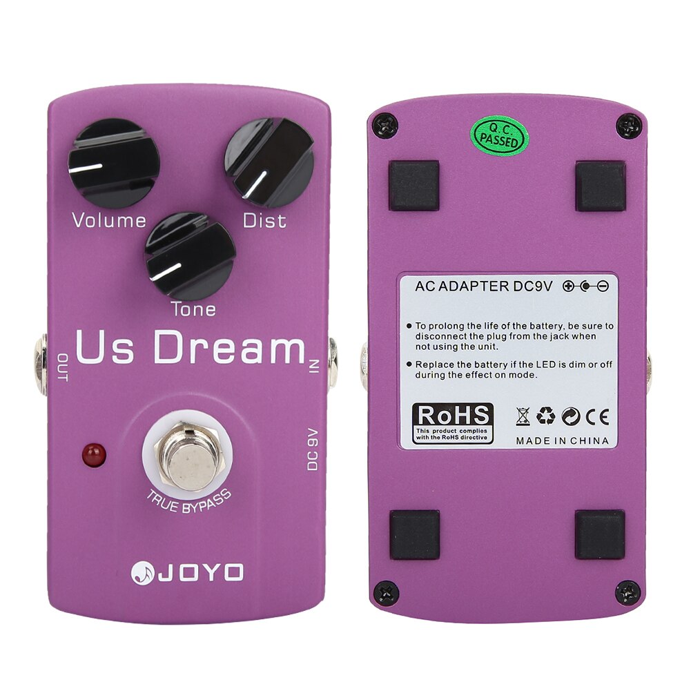 Efeitos de guitarra elétrica pedal efeito dispositivo true bypass JF-34 americano distorção guitarra efeito dispositivo pedal acessórios guitarra