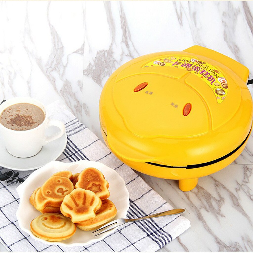 220v Household Automatic Cake Machine Cartoon Mini Children's Bread Machine Double-sided Heating Baking Breakfast Machine#g2