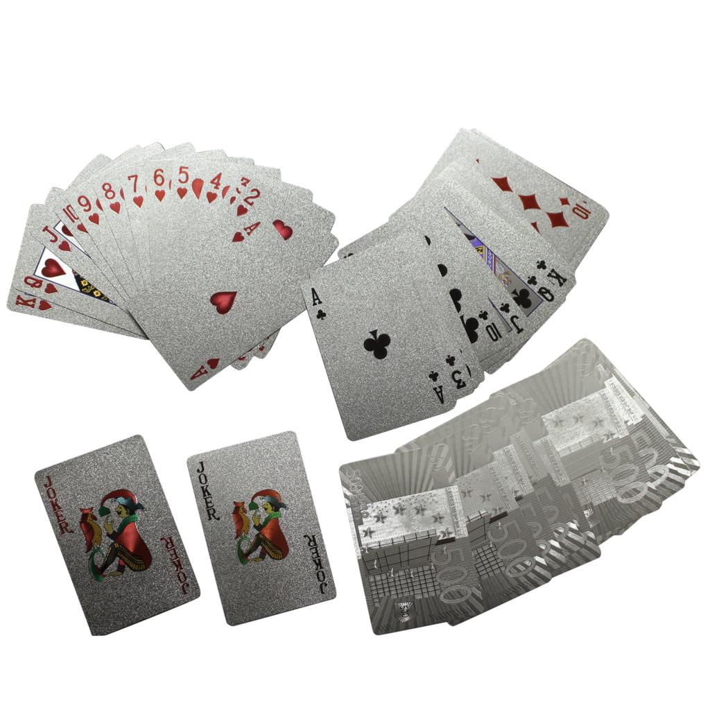 kijken Microbe psychologie Een Deck Zilverfolie Poker Euro Stijl Plastic Poker Speelkaarten Waterdicht  Kaarten Goede Prijs Gokken Board Game Gyh – Grandado