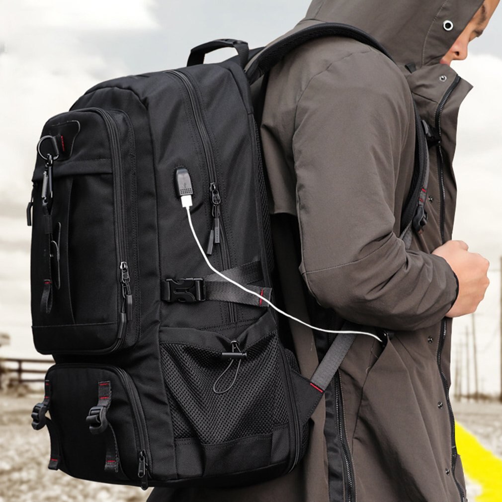 80L Outdoor Camping Waterproof Laptop Backpack Men Large Capacity Hiking Travel Bag Unisex Mountaineering Climbing Backpacks Man