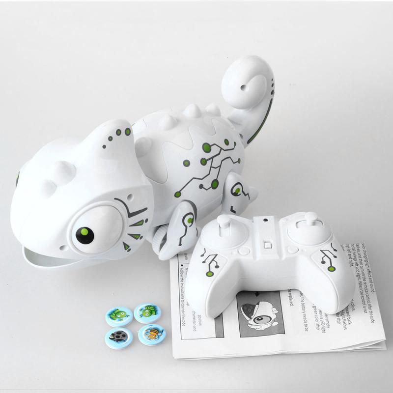 Rc kameleont ödla husdjur 2.4 g intelligent robot leksak kameleont husdjur bytbar ljus fjärrkontroll leksak barn födelsedag jul