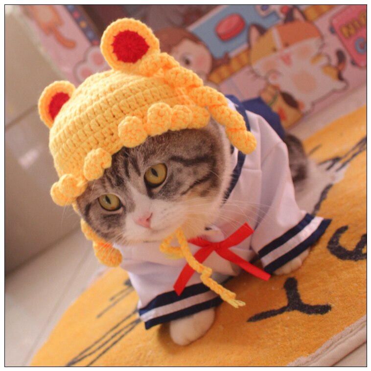 Uniforme de escuela alta para gato, ropa para gato, disfraz para mascota