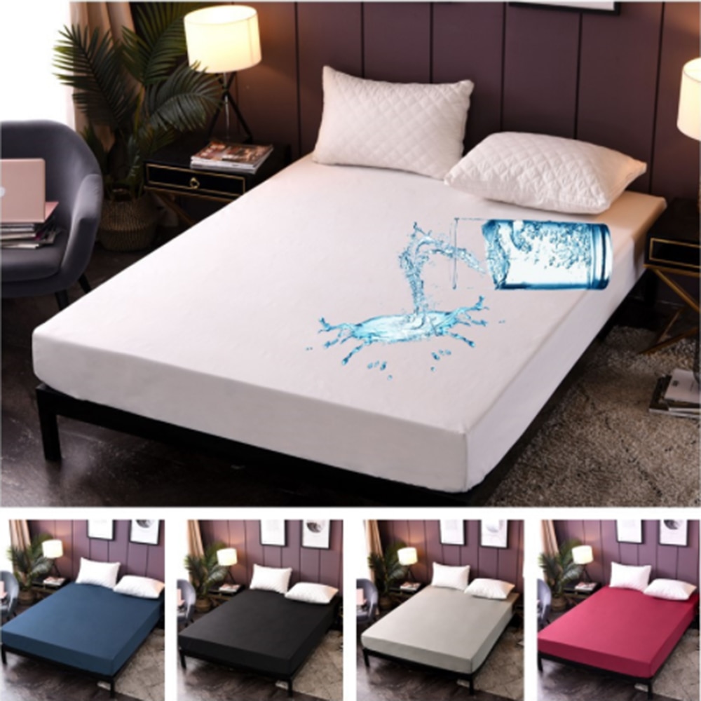 200x150cm Waterproof and Stain Resistant Mattress Protector Bed Bug Proof Washable Hypoallergenic Non-slip Mattress Covers