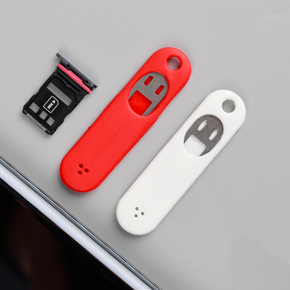 5 stks Anti-verloren Sim-kaart Eject Pin Naald met Opbergdoos Universele Mobiele Telefoon Stalen Ejector Pin Sim-kaart Lade Opener Sleutelhanger