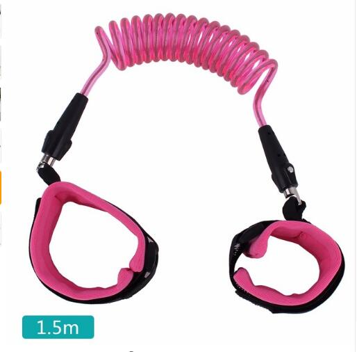 Kids Wrist Link Toddler Baby Kids Safety Harness Child Leash Anti Lost Wrist Link Traction Rope Anti Lost Bracelet: 1.5M Pink Rotary