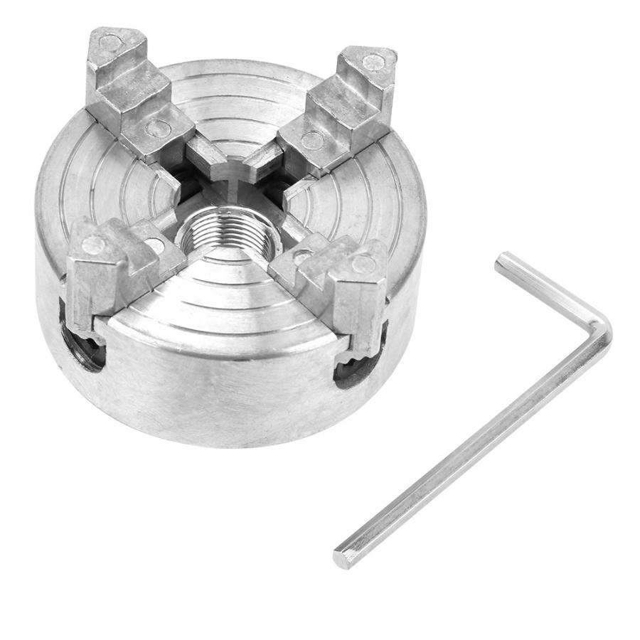 Metal Lathe Chuck Z011A Zinc Alloy 4-Jaw Chuck Clamp Accessory for Mini Metal Lathe Chuck Lathe Part