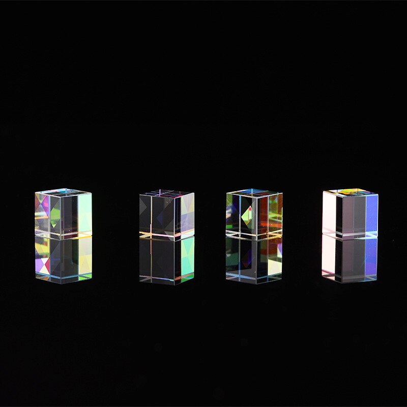 Cubo de ciencia cúbica para fotografía, Prisma óptico de 12,7x12,7mm con Prisma hexagonal, decoración del hogar, cristal Prisma, para niños, color, 1 ud.