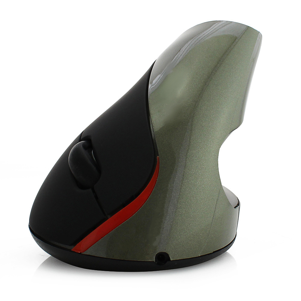 2.4G Wireless Mouse Ergonomic Vertical 5 Buttons Gaming Mouse RGB 1200 DPI Optical Mice With For PC Laptop: Gray