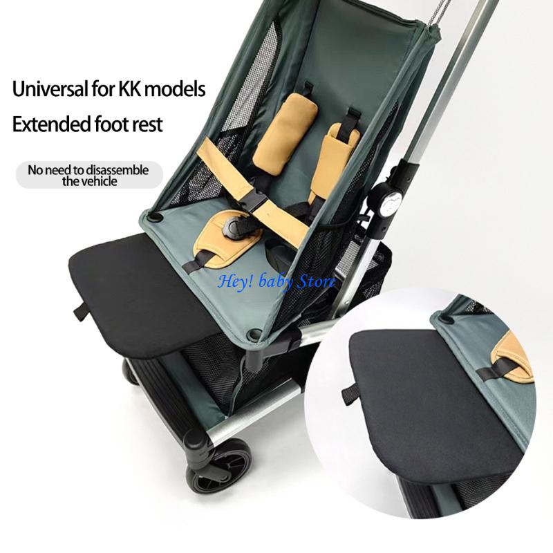 Q1fe breathable oxford fabric stroller leg rests/footrests/foot pads with secure straps and anti-slip panel for the