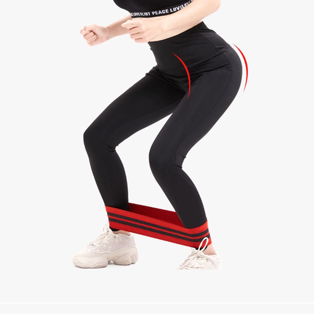 Stærk strækbar hofte-hals elastisk bånd squat modstand fitness pull spænding bånd gym yoga stretching træningsbælte
