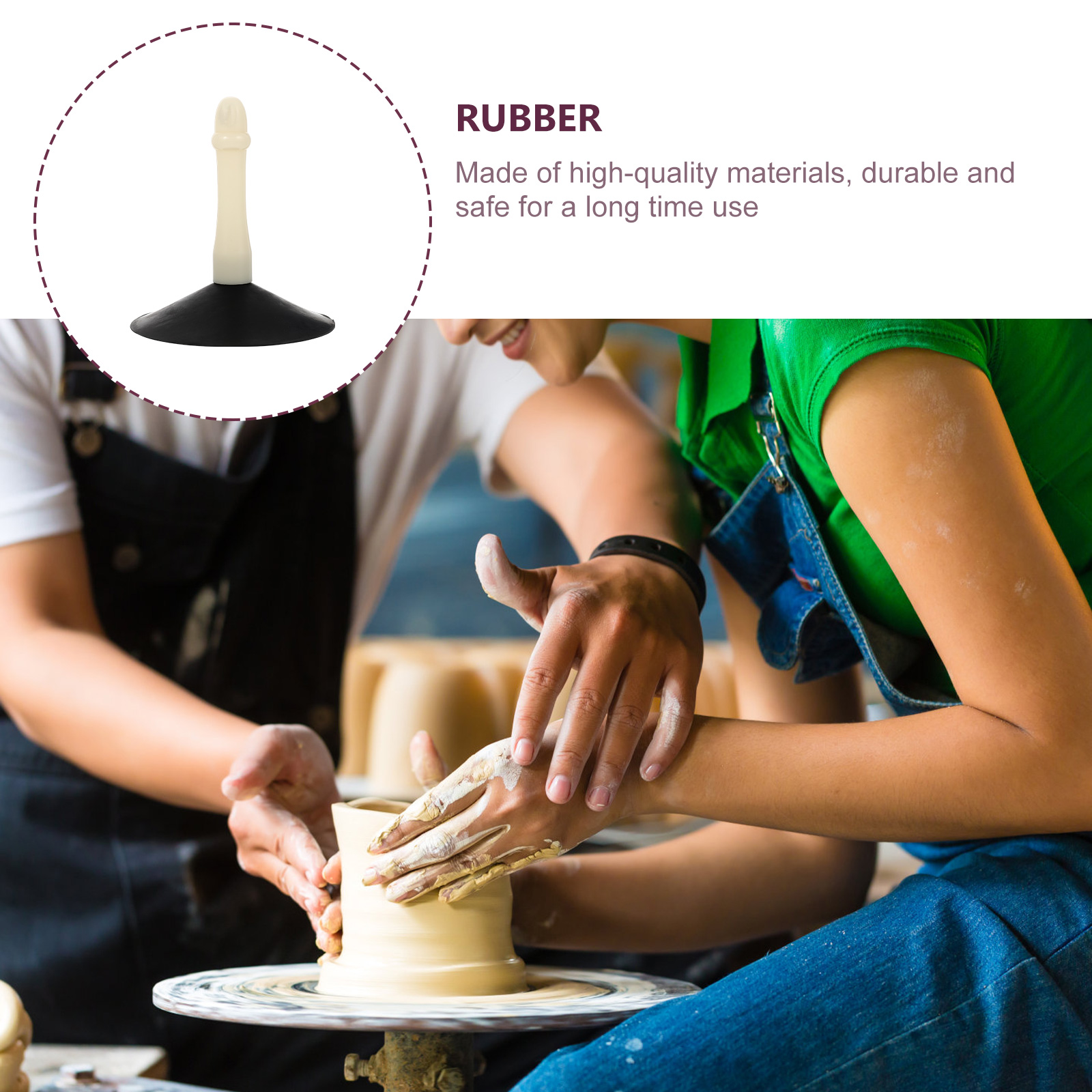 Ceramic Art Rubber Suction Cup Pottery Dipping Glazing Tool Ceramic Art Tool