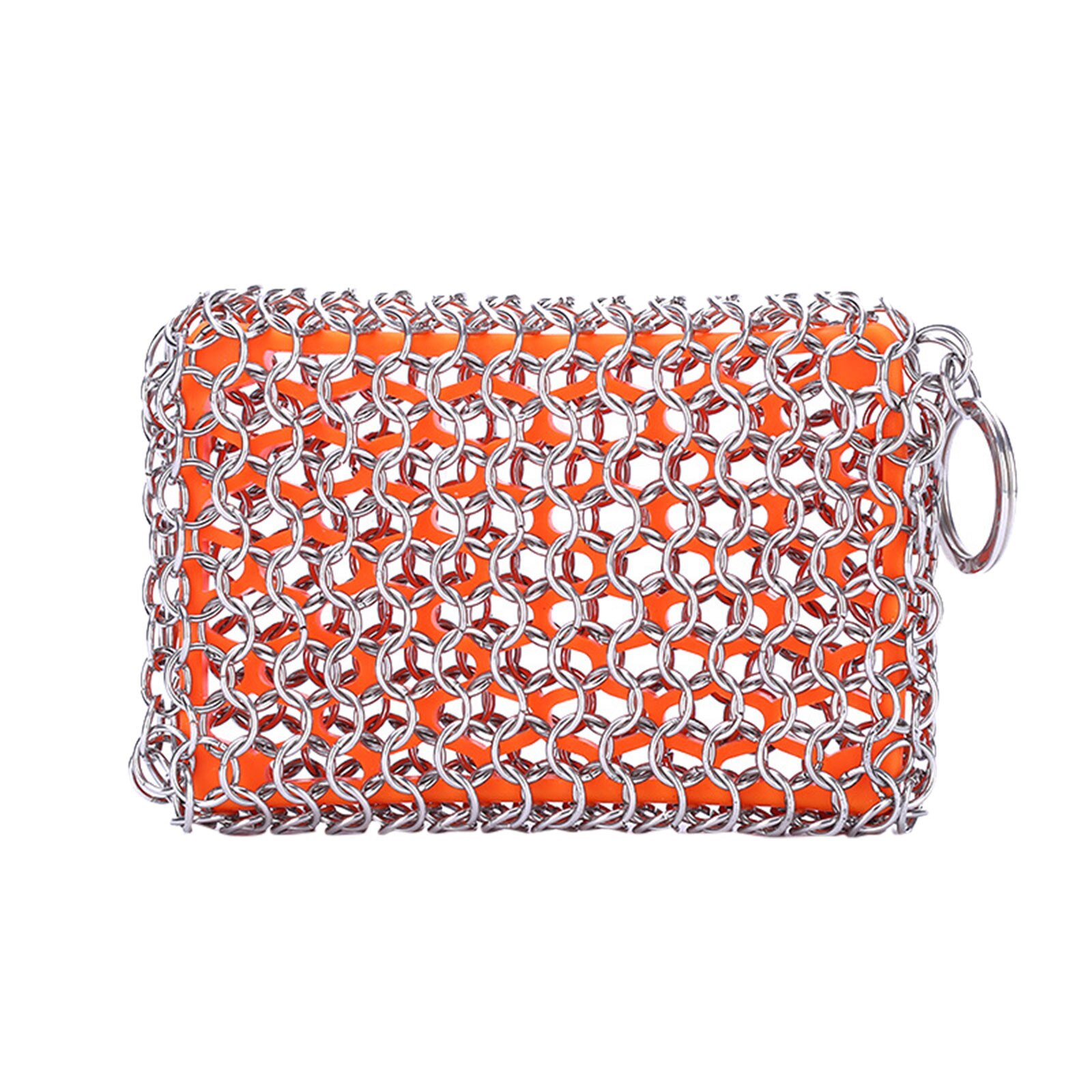 Cast Iron Cleaner & Emery Silicone Chainmail Scrubber Stainless Steel Scraper Steel Rust Remover Scraper Kit Cleaning Tools#g30