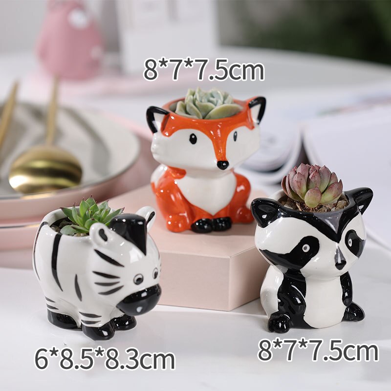 Strongwell Miniatuur Uil Bloempot Wastafel Bloempotten Fairy Tuin Potten Ornament Home Office Decor Succulent Groene Planten: 15