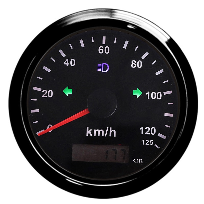 85mm GPS Speedometer With GPS Antenna for Car speed sensor motorcycle Boat Odometer 200km/h 125km/h Waterproof Gauge