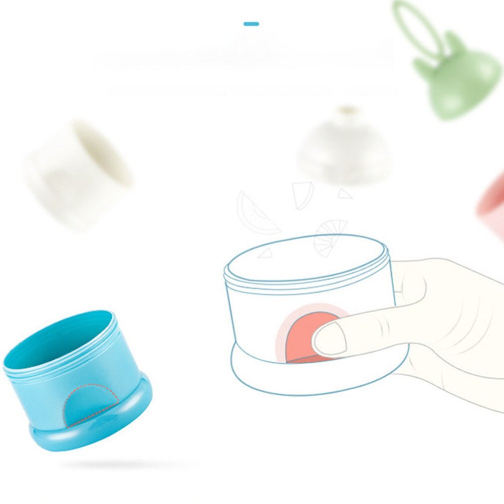 3 Layer Portable Baby Food Storage Box Essential Cereal Cartoon Milk Powder Boxes Kids Milk Container