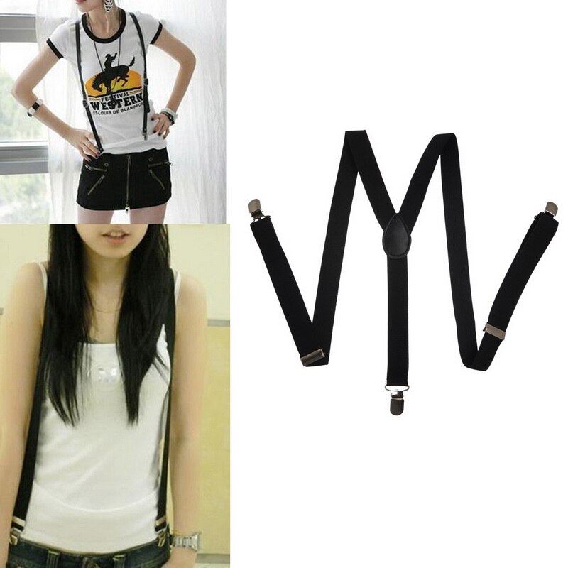 Justerbare elastiske seler til voksne unisex kvinder mænd y form elastiske clip-on seler 3 klips bukser seler: 13