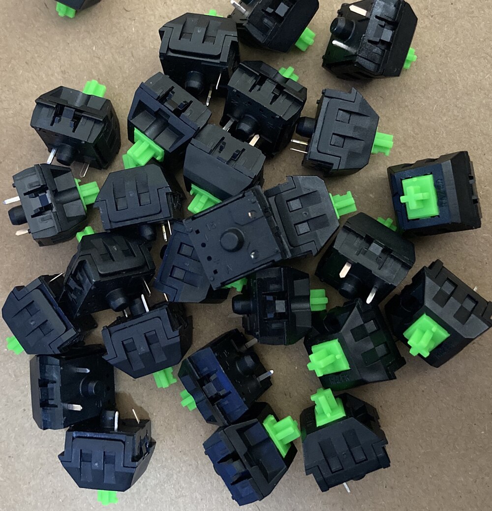 RGB Magic Axis MX Axis 4pcs Green switches for Razer blackwidow Chroma Gaming Mechanical Keyboard and others with led switch