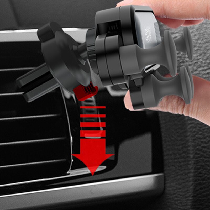 Universele auto mobiele telefoon zwaartekracht auto ventilatierooster montagebeugel uitlaat clip telefoonhouder 360 graden rotatie voor iphone samsung