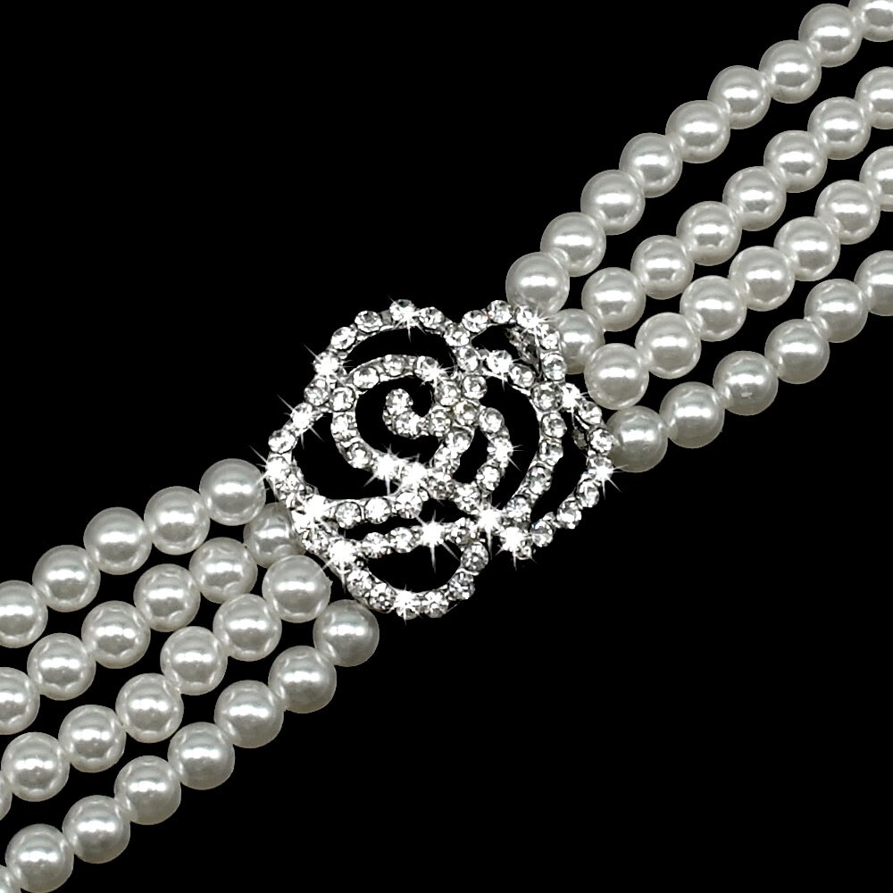 Krystal hundehalsbånd halskæde choker stil rhinestone perle luksus kæledyr hunde tilbehør halskæder til hund chihuahua  d40