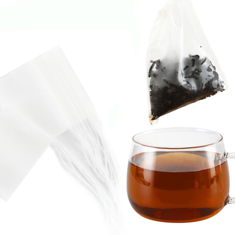 50Pcs/Bag Multi Specification Nylon Thread Drawing Tea Bag Disposable Tea Maker Food Grade Tea Filtering Manual Loading Bulk Tea