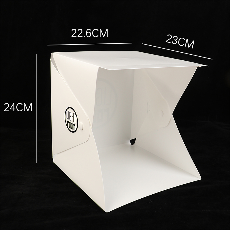 Fotografi led-ljusrum fotostudio ljustält mjuklåda bakgrunder fotolåda för dslr-kamera 22cm bärbar hopfällbar ljuslåda