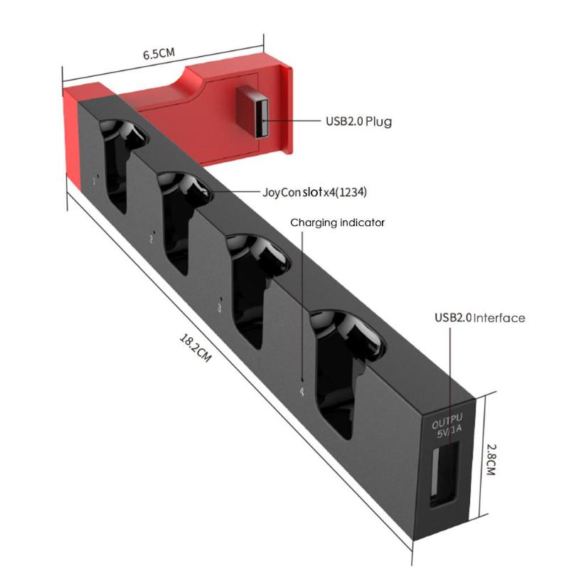 Pg-9186 stazione di carico del Controller di gioco per Controller Joy con con indicatori compatti e portatili