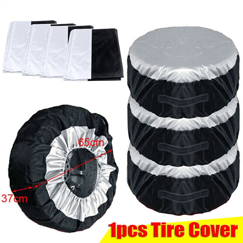 1/4 Stuks Universele 13-19 16-20Inch Auto Suv Tire Cover Case Reservewiel Wiel zak Band Opslag Polyester Oxford Doek Cover Band