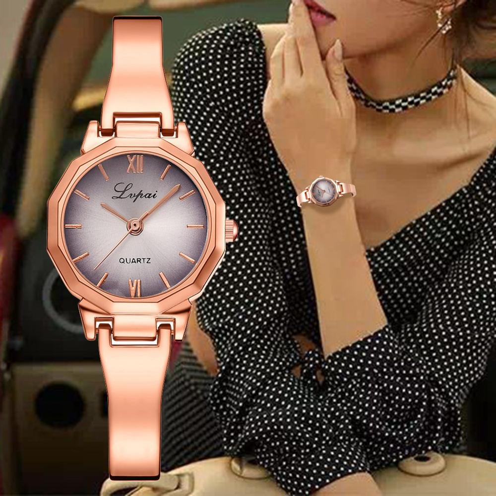 Lvpai Quartz Horloge Vrouwen Luxe Goud Zilver Horloges Dames Eenvoudige Crystal Armband Horloges Vrouwelijke Klok
