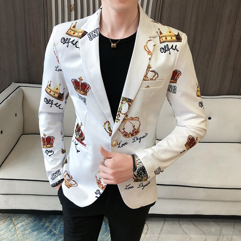 Luxury party prom blazer Men business Slim suit Male Jacket large Man classic retro social suit jacket lus size 3XL