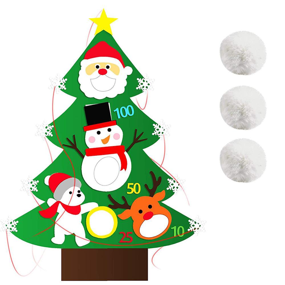 DIY Voelde Kerstboom Deur Muur Opknoping Kids Feestartikelen Kerstboom Set Ornament 98cm * 70cm