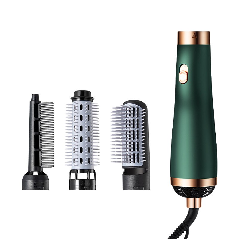 Föhn Machine 3 In 1 Multifunctionele Haar Styling Tools Haardroger Haar Krultang Stijltang Droger Kam Borstel Eu Plug: green