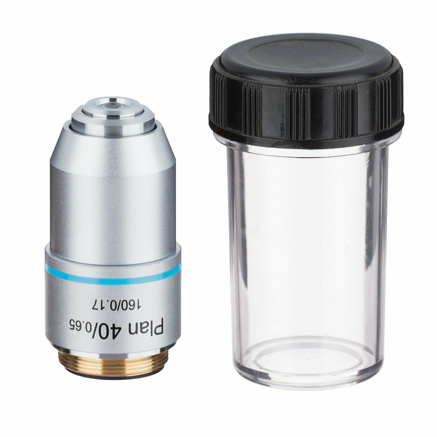 Biological Microscope Plan Objective Lens 4X 10X 20X 40X 60X 100X RMS Thread 160/0.17 195mm