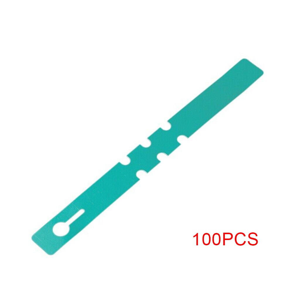 100 sztuk roślina ogrodowa drzewo etykiety wiszące plakietki nasion przedszkole znacznik wodoodporny pcv ogród Sztuka rośliny regulowany pierścień rękaw: zielony