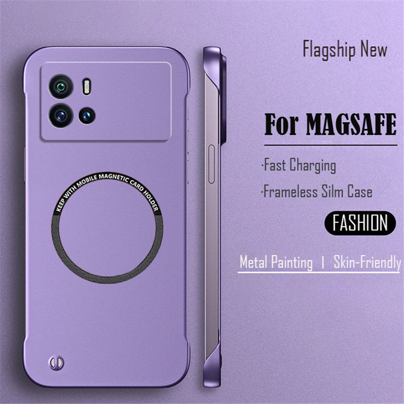 Ultra Thin Frameless Magnetic Case For Magsafe Realme GT NEO 3 3T 2 Pro GT Master Hard PC Shockproof Matte Phone Cover