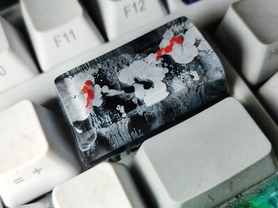 For Cherry Mx Switch Mechanical Keyboard Backlight Spacebar ESC Shift Backspace 1u 2.75u 2.25u 6.25u Keycaps Whale Resin Keycaps: 1 pc model D