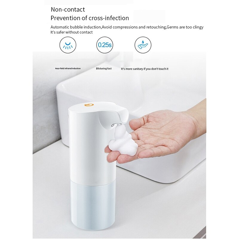 Automatic Foam Soap Dispenser Pressless Foaming 300ML Sensor Hands-Free Automatic Soap Pump for Bathroom Kitchen