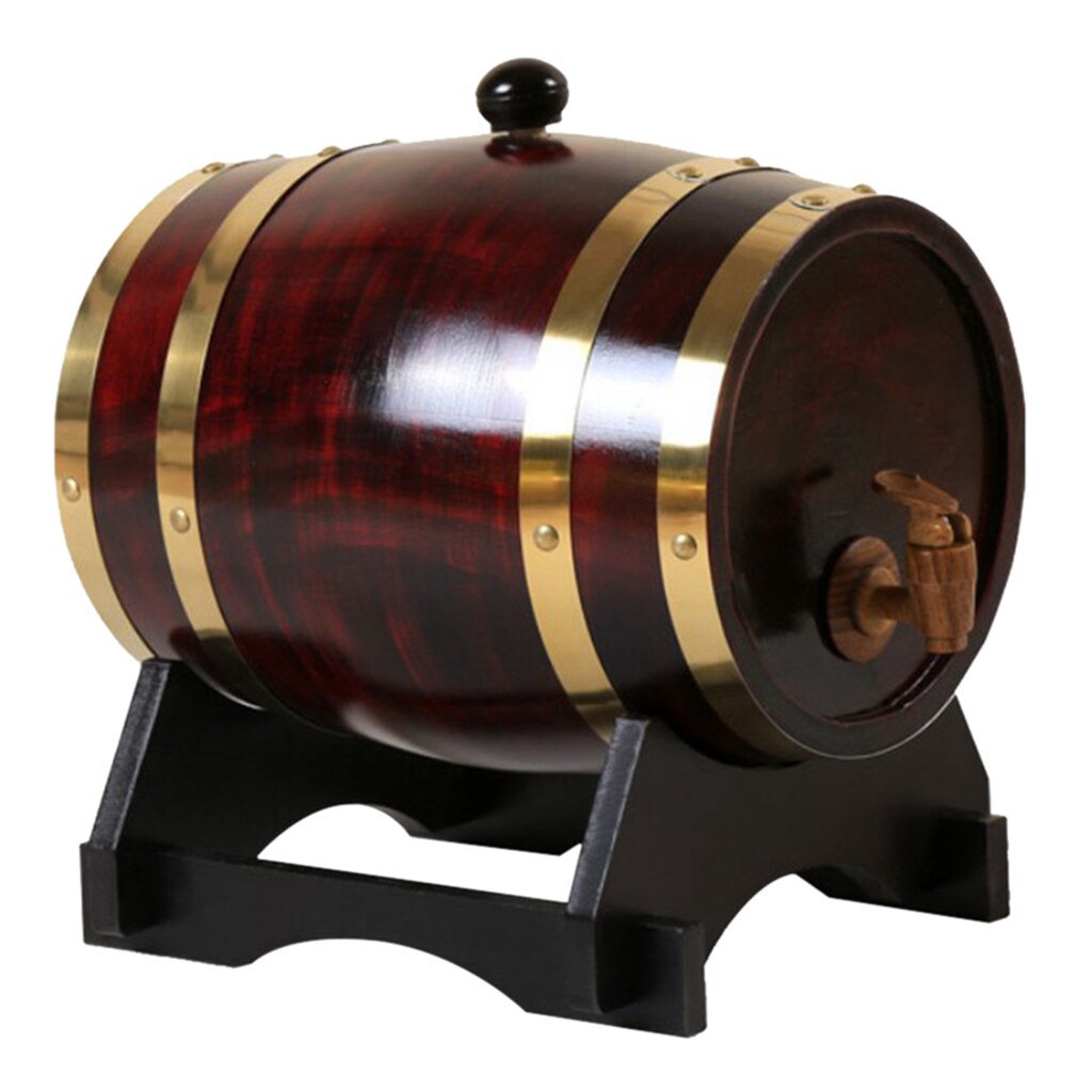 Oak Wine Barrel Brewing Port Keg Beer For Tequila Wine Whiskey Restaurant: 3L Retro Wine Red