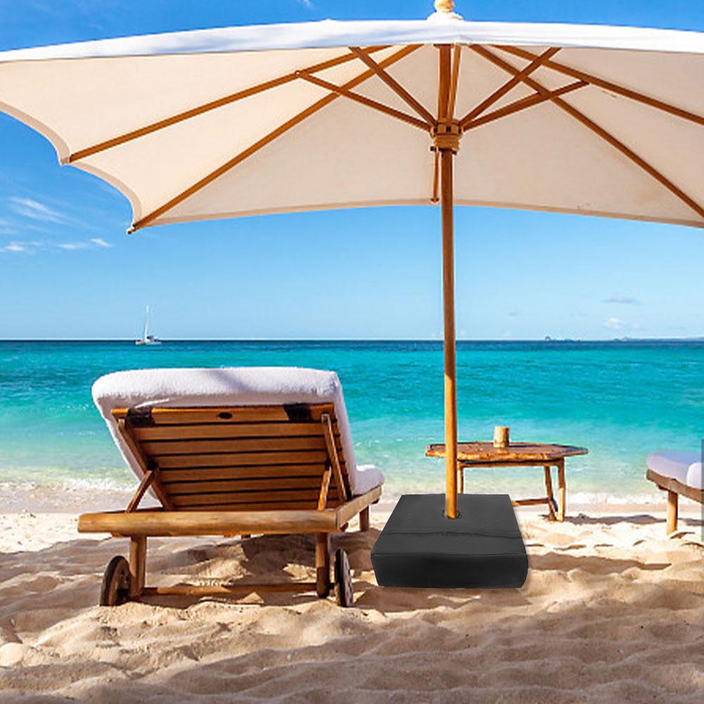 Parasol Stand Bag Portable Weatherproof Square Umbrella Stand Heavy Duty Sand Bags Base for Outdoor Terrace Beach