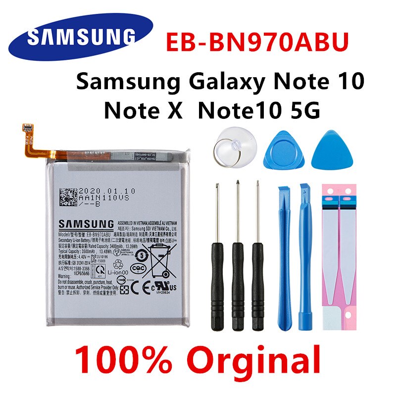 SAMSUNG original Battery For Samsung Galaxy S10 S20 S20+ S20 Ultra A90 A80 A71 A60 A51 A31 A20e A10e Note 10/10+ M30s A20S M11: EB-BN970ABU Note 10