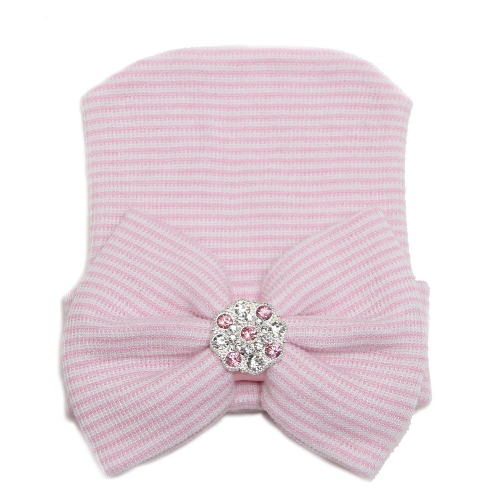 Gorro de Hospital con lazo para bebé recién nacido, niña bebé, cómodo: C