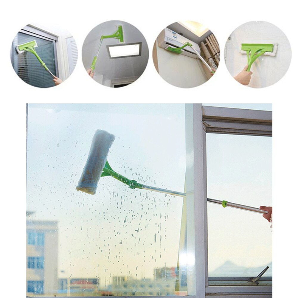 Telescopic High rise Cleaning Glass Sponge Mop Multi Cleaner Brush Washing Window Dust Brush Easy Clean the Windows Clean Robot