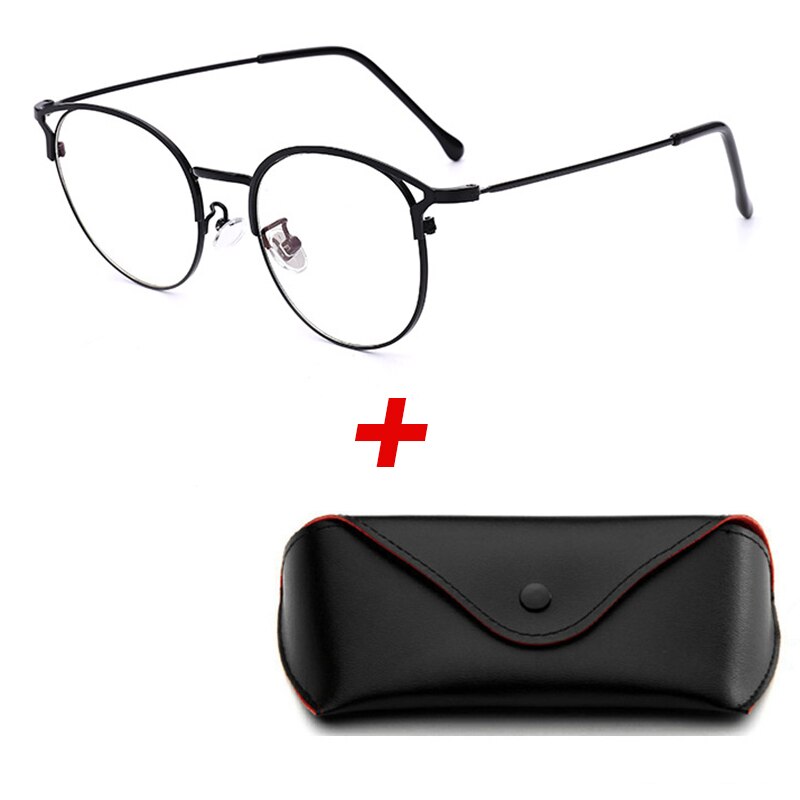 2Pcs/lot Women Blue Light Blocking Computer Glasses with Box Anti Blue Rays Eyeglasses Female Plain Mirror Glasses Frame Eyewear: Black