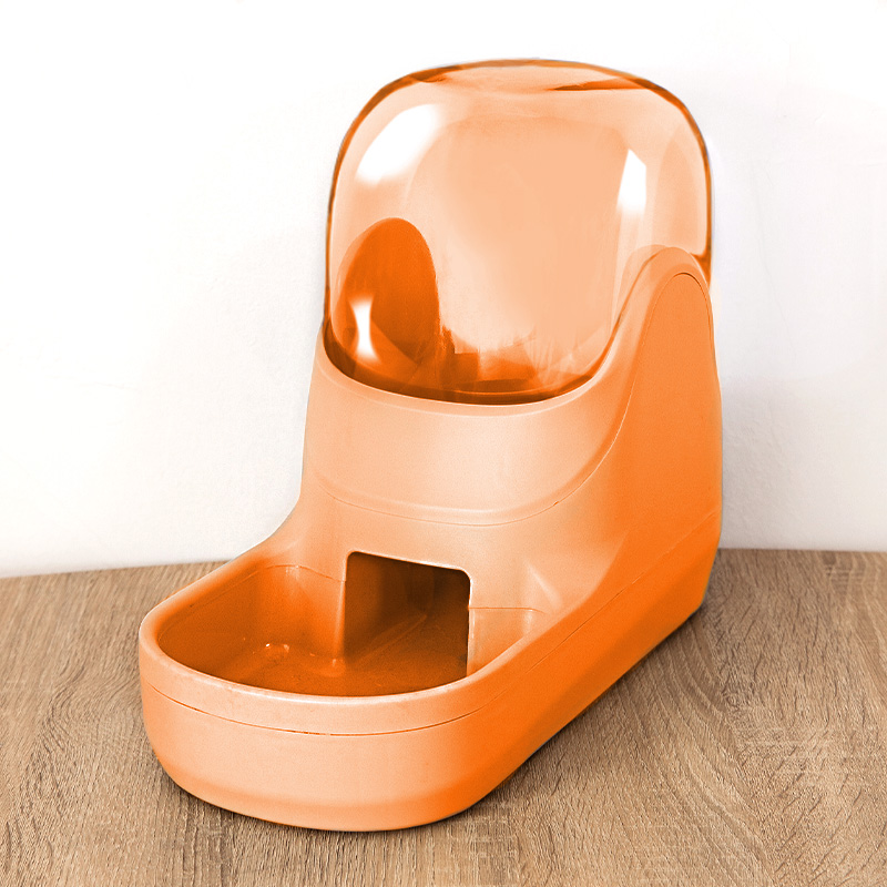 3.8L Kat Automatische Feeder Plastic Hond Waterfles Grote Capaciteit Voerbak Huisdier Voedsel Water Dispenser Puppy Drinker: Orange water feeder