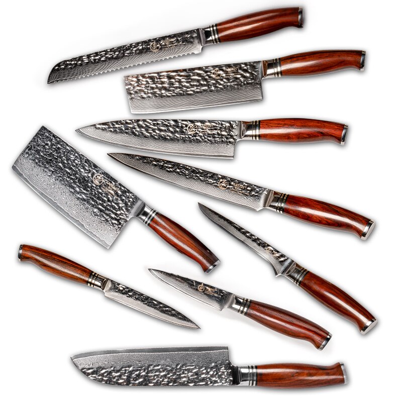 YARENH – couteau de Chef utilitaire en acier damas japonais, 73 couches, outils de cuisine professionnels en acier inoxydable à haute teneur en carbone